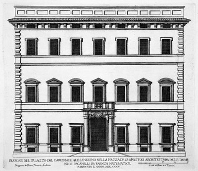 Palazzo of Cardinal Alesandrino, Piazza SS Apostoli, Rome, from 